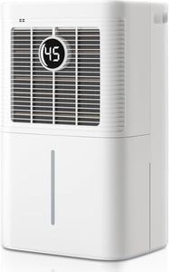 HOGARLABS Dehumidifier for Home Basement,3 Smart Modes, Continuous Dehumidify, Quiet Dehumidifier with Digital Control Panel and Drain Hose for Liveroom, Bedroom, Bathroom. (25 Pints for Basement)