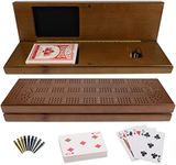 WE Games Wooden Cribbage Board Game