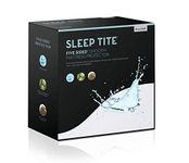 MALOUF Sleep Tite Five Sided Mattress Protector, 100-Percent Waterproof on Top and Sides, Queen