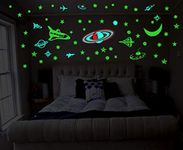 DreamKraft Vinyl Galaxy of Stars Wall Glow in The Dark Stickers 24 x19x2 CM, Multicolor