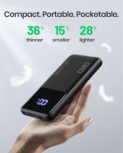 INIU 10000mAh Slim Power Bank – 22.5W PD Fast Charging USB-C Portable Charger