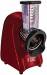 Russell Hobbs Electric Vegetable Cutter [Schnitzel with 3 Graters: Coarse & Fine, Slices] Desire Red (BPA Free & Dishwasher Safe, Grater & Rasp) Chopper & Kitchen Grater 22280-56