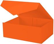 Gift Box with Lid, Collapsible Bridesmaid Proposal Box with Magnetic, Sturdy Storage Box for Birthdays, Weddings, Father's Day, Christmas (Orange,23 x 15 x 10,9 x 5.9 x 3.9 inches)