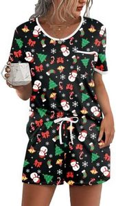 Ekouaer Pajamas for Womens Set 2 Piece Soft Sleepwear, Chest Pocket