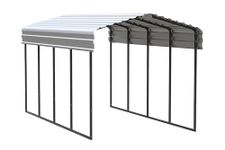 Arrow Shed 10' x 20' x 9' Galvanized Steel Multi-Purpose Shade and Shelter Carport, Eggshell Finish