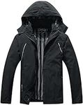 MOERDENG Men's Waterproof Rain Jacket Outdoor Lightweight Raincoat for Hiking Travel