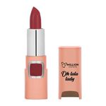 Million Colors Oh Lala Lady Bullet Lipstick - Long Lasting Creamy Matte Finish Lipstick Enriched with Vit-E & Castor Oil (Garnet Red 19, 3.5g)