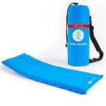 WISE MOOSE Sleeping Pad - 4.5 Inch Thick Camping Mattress, Ultralight Camping Pad, Inflatable Tent Mat for Backpacking, Hiking - Inflating Bag and Repair Kit Included