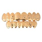 Vpang 18K Gold Plated Hip Hop Teeth Grillz Caps Rugged 8 Teeth Top and Bottom Grillz Set for Men and Women, brass, not known,