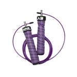 Burnlab Pro Speed Skipping Rope - Anti Slip, Adjustable, Ball Bearing Design for Gym, Crossfit, Double Unders, Speed Jumping, Boxing, Cardio and Weight Loss - for Men and Women (Purple)