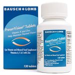 Bausch & Lomb PreserVision Eye Vitamin and Mineral Food Supplement Vitamins A, C & E with Zinc Multivitamins 120 Tablets