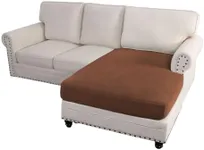 H.VERSAILTEX Sectional Couch Covers 1 Piece Chaise Slipcover L Shape Separate Cushion Couch Chaise Cover for Both Left/Right Sectional Couch (Seat Only: 1 Chaise, Caramel)