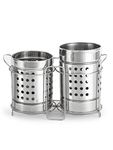 zero to infinity store Stainless Steel Spoon Stand/Cutlery Holder Kitchen Shelves (Combo Pack Of 2) Big Size