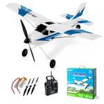 Top Race Remote Control Plane - Ready To Fly 3 Channel RC Plane for Adults & Kids & Beginners with Propeller Saver - RC Airplane Flies 98 meters