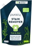 Puracy Laundry Stain Remover 48 fl oz (1418ml) - Free & Clear Enzyme Cleaner - Baby Stain Remover Spot Cleaner, Stain Remover Furniture - Plant-Based Spot Remover, Grease Oil Stain Remover for Clothes