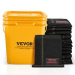 VEVOR 10ft x 6IN Flood Barriers, Water Flood Dam Bags 5 Pack, Water Barriers for Flooding with Plastic Bucket, Water Activated Flood Barriers for Home, Doorway, Driveway