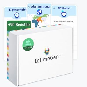 tellmeGen Starter Duo-DNA-Test (Abstammung + Eigenschaften + Wellness) Über 90 aktualisierte Berichte