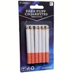 CLESEN Fake Cigarettes,3.25 Inch Fake Puff Cigarettes(Pack of 6), Faux Cigs with a Realistic Look Durable/Realistic - Ideal for Themed Parties/Theatrical Performances…