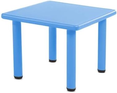 Keezi Kids Table, Toddler Children Study Tables Desk Dining Drawing Eating Painting Learning Activity Play Setting Home Living Room Bedroom Outdoor Furniture, Adjustable Feet Blue