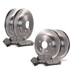 Brakeparts Depot Front & Rear Brake Kit OEM Replacement Disc Brake Rotors SemiMetallic Brake Pads (for Subaru Impreza Forester Outback Legacy WRX)