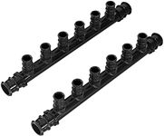 Pex Manifold 6 Ports for Pex-A Expansion Ring Connections Plastic Manifold 3/4" Trunk Ports - Two Sides Open, 1/2" 6 Ports [Pack of 2]