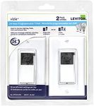 Leviton 2-Pack 24 Hour Timer Vizia+, 15 Amp, 3-Way or More Locations, with astronomic Clock, Backlit LCD Display, VPT24-2PK, White