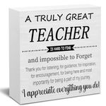 Hiagkmet Teacher Appreciation Gifts a Great Teacher is Hard to Find Wooden Box Sign,Thank You Teacher Gift Ideas, Chrismtas Birthday Teachers Day Gifts from Student