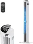 U ULTTY Tower Fan for Bedroom, 30ft/s Velocity Quiet Floor Fan, Oscillating Fans for Indoors with 6 Speeds, 4 Modes, 15H Timer,Remote, Standing Fans, 40 inch Bladeless Fan for Home, Living Room, White