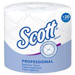 Scott® Standard Roll Toilet Paper (13607), Small Business Collection, Individually Wrapped Standard Rolls, 2-Ply, White, 550 Sheets/Roll; 20 Rolls/Case; 11,000 Sheets/Case