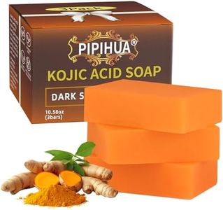 PIPIHUA Sapone all'acido Kojico per l'iperpigmentazione Barrette di Sapone per l'acne con Collagene, Curcuma, Collagene, Acido ialuronico (3×100 g)