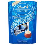 Lindt Lindor Milk and White Chocolate Truffles Box - Approx 16 balls, 200 g