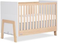 Dream On Me Fisher Price Iris 4-in-1 Convertible Crib in Vintage White Oak, JPMA & Greenguard Gold Certified, Crafted from New Zealand Pine Wood