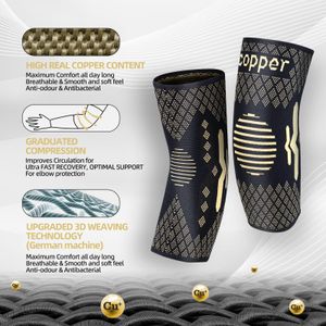 Lusenone Copper Elbow Support 2-Pack – Compression Sleeves