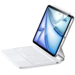 ESR for iPad Keyboard Case, Magnetic iPad Air 11((M2,2024),iPad Pro 11 Case Keyboard, iPad Air 6/5/4 Case Keyboard, Easy-Set Floating Cantilever Stand, Precision Multi-Touch Trackpad, White