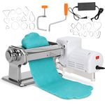 Electric Polymer Clay Roller Machine, Dual Mode Clay Press Machine with 6 Thickness Settings, 60W Motor, Includes 8 Embossing Tools & Clay Tools for Polymer Clay Earring Making