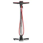 Schwinn Air Center Pro Bike Tire Floor Pump, Up to 160 PSI with Large Handle Guage, Pump Head Fits Schrader and Presta Valve Types, Silver