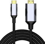 tunghey USB C to Mini HDMI Cable (NOT HDMI), 4K@60Hz/2K@60Hz USBC Type-C to Mini HDMI for Ma-cBook, IP-ad Pro, 15/15 Pro Max, Galaxy S23, Ste-am Deck, Laptop to Portable Monitor Cable (1.5m)