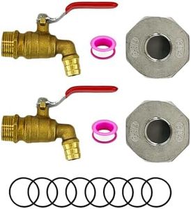 Fudatong 2" Drum Faucet Brass Barrel Faucet with EPDM Gasket for 55 Gallon Drum, 2 Pack