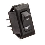 RV Designer S269, Rocker Switch, 10 Amp, On / Off, SPST, Black w/ Silver Text, DC Electrical