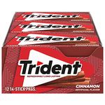 Trident Cinnamon Flavour Sugar Free Chewing Gum with Xylitol 14 Sticks 39 g