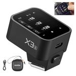 Godox X3-S Wireless Flash Trigger for Sony Camera OLED Touch Screen for Sony Camera 2.4GHz Wireless 1/8000S HSS TTL Tcm Function Built-in Rechargeable Battery Remote Camera Flash Trigger for Sony