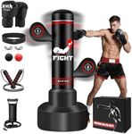 Upgraded Heavy Freestanding Punching Bag for Adults Teens, 70” Standing Punching Bag with Gloves, Pump and Jump Rope, Boxing Reflex Ball, Women Men Kickboxing Bags for Training MMA Fitness Home Gym