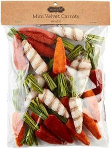 Mud Pie Mini Velvet Carrots Set, 3 1/2", Multi