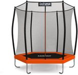 LeJump 7.7Ft Trampoline, Outdoor Games Recreational Big Trampoline with Enclosure Net, Backyard Trampolines Games for Adults & Kids Outdoor Toy (Orange, 7.7FT)
