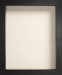 Radcliffe Black Wooden Deep 3D Box Frame A3, Ivory Backing Board * Choice of Sizes* Fitted with Real Glass