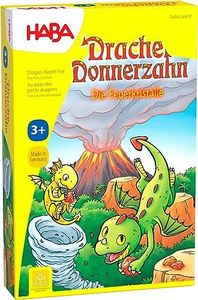 HABA 301890 - Dragón Diente de Trueno - Los Cristales de Fuego, Juego Infantil de Mesa de Dados. Más de 3 años