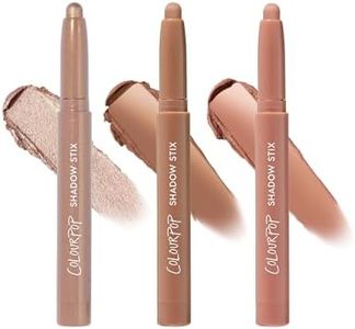 ColourPop Nude Attitude Shadow Stix Makeup Kit - Matte + Shimmer Eyeshadow Make Up Set - Vegan & Cruelty-Free Cream Eyeshadow Sticks with High-Pigment & Metallic Finishes (3 Count)