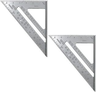 AIMALL UP to 2pcs 7" Aluminum Alloy Ruler Speed Angle Square Tool Triangle Square Ruler, High Precision, Durable, Compact, for Carpentry and DIY