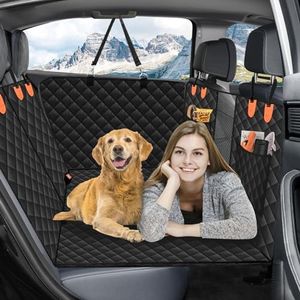 FIXMSV Estensore per sedile posteriore per cani, con fondo rigido per cani, supporta 150 kg, coprisedile per auto per cani per sedile posteriore, amaca per cani con fondo rigido antiscivolo,