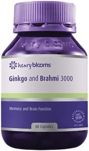 Henry Blooms Ginkgo and Brahmi 3000 60 Vegetarian Capsules